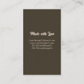 レトロカラフルフォレスト1ピンジュエリー名刺 名刺 (裏面)