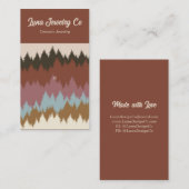 レトロカラフルフォレスト1ピンジュエリー名刺 名刺 (正面/裏面)