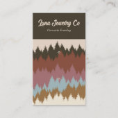 レトロカラフルフォレスト2ピンジュエリー名刺 名刺 (正面)