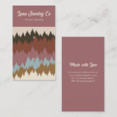 レトロカラフルフォレスト2ピンジュエリー名刺 名刺 (正面/裏面)