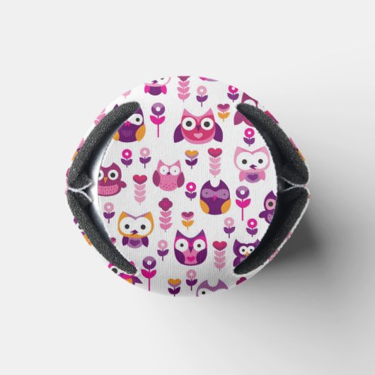 レトロカラフルフクロウ鳥の模様 缶クーラー (ボトム)
