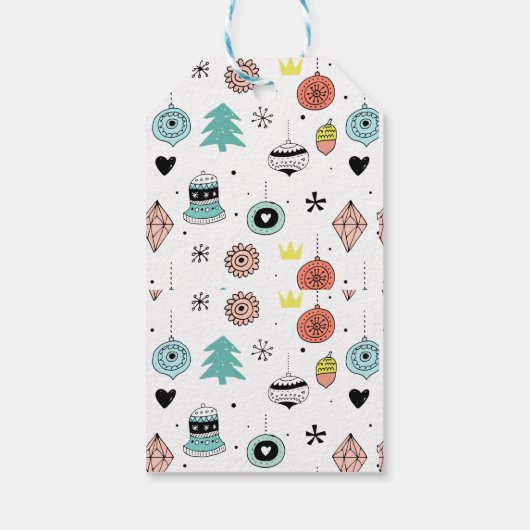 レトロカラフルフクロムメリークリスマス ギフトタグ (裏面)