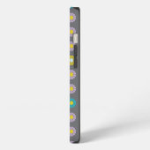 レトロカラフルフラワー iPhoneケース (左側面)