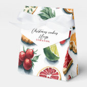 レトロカラフルフルーツシトラスクリスマスウォーター色 フェイバーボックス (正面サイド)