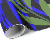 レトロカラフルフローラファーンボタニカルリーフ ラッピングペーパー (ロールコーナー)