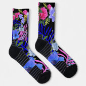 レトロカラフルフローラファーンボンタニカルリーフ ソックス (右)