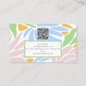 レトロカラフルフローラ(QR) 名刺 (裏面)
