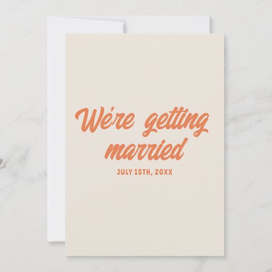 レトロカラフルブはっきりしたライトファンキートレンディー結婚ズ 招待状 (裏面)