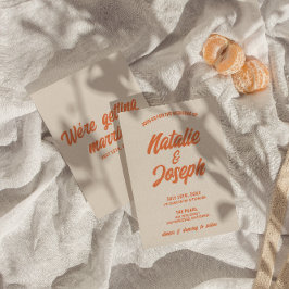 レトロカラフルブはっきりしたライトファンキートレンディー結婚ズ 招待状