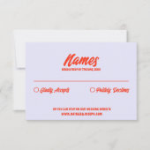 レトロカラフルブッはっきりしたクファンキーモダンズ 出欠カード (正面)