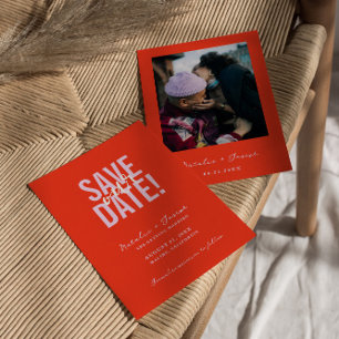 レトロカラフルブッファンキークはっきりしたモダンズ セーブザデート