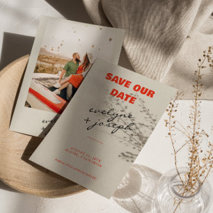 レトロカラフルブッファンキークはっきりしたモダンズ セーブザデート