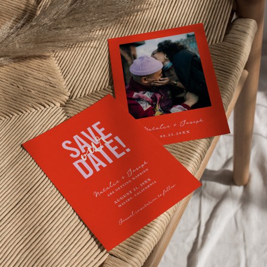 レトロカラフルブッファンキークはっきりしたモダンズ セーブザデート