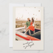 レトロカラフルブッファンキークはっきりしたモダンズ セーブザデート (裏面)