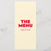 レトロカラフルブッファンキークはっきりしたモダンズ メニュー (裏面)