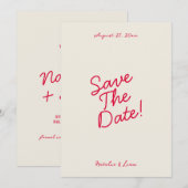 レトロカラフルブッファンキークユニークモダンズ セーブザデート (正面/裏面)