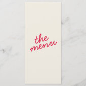 レトロカラフルブファンキーリーモダントレンディー結婚ズ メニュー (裏面)