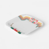 レトロカラフルブメリーリークリスマスパーティー ペーパープレート (傾斜あり)