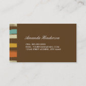レトロカラフルブラシストローク 名刺 (裏面)