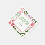 レトロカラフルブランチェ、民俗花結婚の花 スタンダードカクテルナプキン (角)