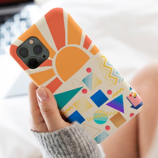 レトロカラフルブルースタイリッシュレッドヴィンテージ美学 Case-Mate iPhoneケース