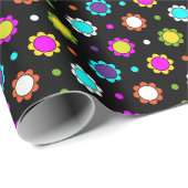 レトロカラフルペイズリー花束紙 ラッピングペーパー (ロールコーナー)