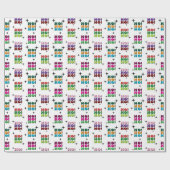 レトロカラフルホホホホホーCHRISTMASの輝き ラッピングペーパー (フラット)