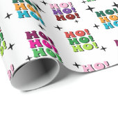 レトロカラフルホホホホホーCHRISTMASの輝き ラッピングペーパー (ロールコーナー)