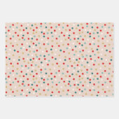 レトロカラフルホリデーラッピング紙 ラッピングペーパーシート (正面)