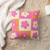 レトロカラフルボヘミアン花柄 クッション (ブランケット)