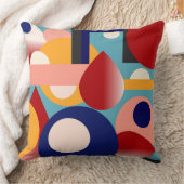 レトロカラフルミニマはっきりしたリスト装飾用クッション クッション (ブランケット)