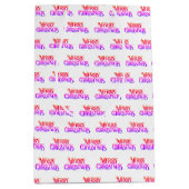 レトロカラフルメリークリスマスパターン抱き枕 ミディアムペーパーバッグ (正面)