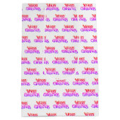 レトロカラフルメリークリスマスパターン抱き枕 ミディアムペーパーバッグ (裏面)