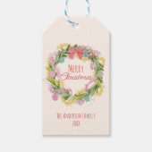 レトロカラフルメ予測できなリークリスマスボウリース ギフトタグ (正面)