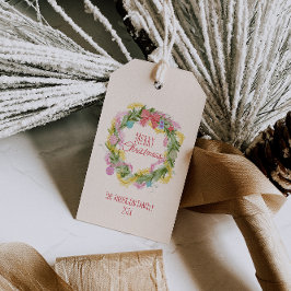 レトロカラフルメ予測できなリークリスマスボウリース ギフトタグ