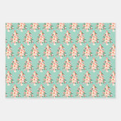 レトロカラフルモダンのクリスマス ラッピングペーパーシート (正面)