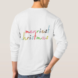 レトロカラフルモダンメリークリスマスホリデー Tシャツ