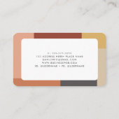 レトロカラフルラウンドストライプティラコッタトーン 名刺 (裏面)