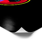 レトロカラフルレインボーゲーマーコンピュータゲーム ポスター (コーナー)