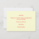 レトロカラフルレインボーフラワーズメッセージサンキュー サンキューカード (裏面)