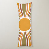 レトロカラフルヴィンテージサンライズ ボディピロー (裏面 (縦))