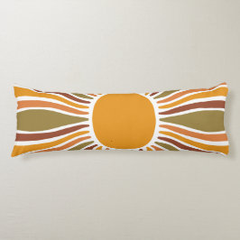 レトロカラフルヴィンテージサンライズ ボディピロー