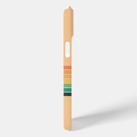 レトロカラフルヴィンテージストライプのレインボー Case-Mate iPhoneケース (裏面 / 右)