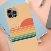 レトロカラフルヴィンテージストライプのレインボー Case-Mate iPhoneケース