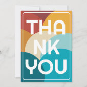 レトロカラフルヴィンテージ抽象芸術 サンキューカード (正面)