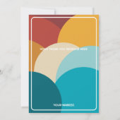 レトロカラフルヴィンテージ抽象芸術 サンキューカード (裏面)