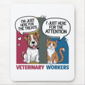 レトロカラフルヴィンテージ獣医ギフト マウスパッド (正面)