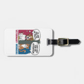 レトロカラフルヴィンテージ獣医ギフト ラゲッジタグ (正面横)