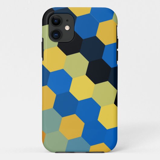 レトロカラフル六角シームレスグラフィック2 Case-Mate iPhoneケース (裏面)