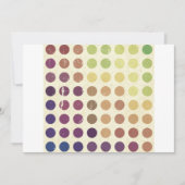 レトロカラフル円招待状 招待状 (正面)